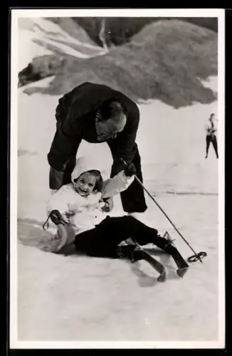 Foto-AK Sankt Anton, Prinzessin Margaret von den Niederlanden beim Skilaufen 1949