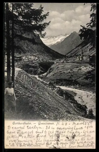 AK Goeschenen, Gotthardbahn