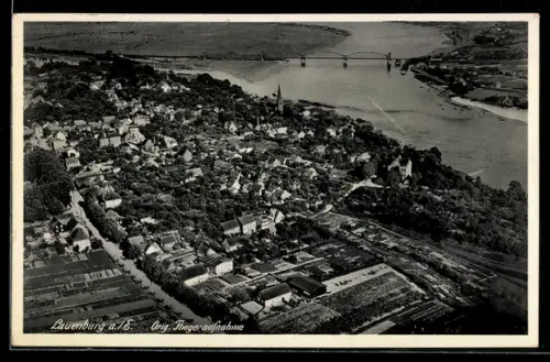 AK Lauenburg a. Elbe, Fliegeraufnahme des Ortes