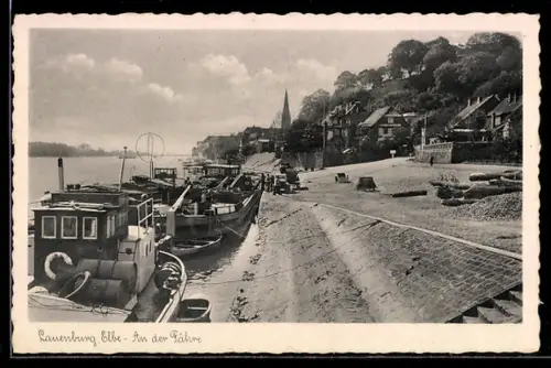 AK Lauenburg /Elbe, An der Fähre