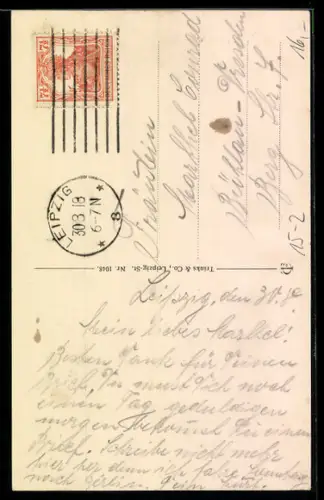 AK Leipzig, Zeppelin über dem Rathaus