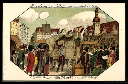 AK Leipzig, Leipziger Messe vor hundert Jahren, Juden am Markt