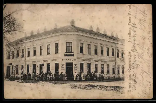AK Schwechat, Rannersdorf, Geschäft für Tabakwaren von Franz Antoni