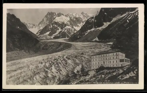 AK Chamonix, Mer de Glace et Hotel du Montenuer, Gletscher