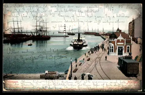 AK Malmö, Schiffe im Hafen