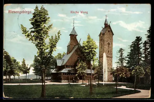 AK Brückenberg, Kirche Wang mit Fontaine
