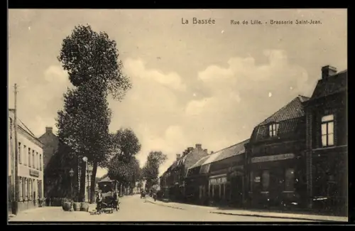 AK La Bassee, Rue de Lille, Brasserie Saint-Jean