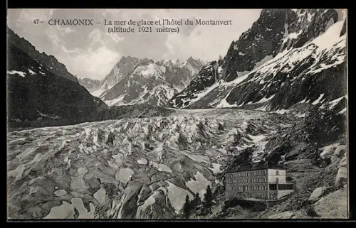 AK Chamonix, La mer de glace et l`hotel du Montanvert