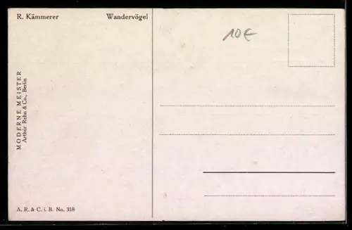 AK Wandervögel mit Instrumenten rasten im Freien
