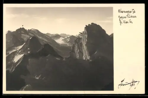 Foto-AK Hans Hruschka Nr.283: Ahornspitze gegen Süden