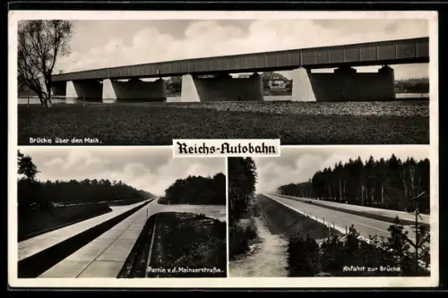 AK Reichsautobahnstrecke Frankfurt a/M-Darmstadt, Brücke über den Main