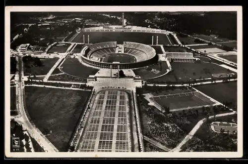AK Berlin, Olympiade 1936, Reichssportfeld, Fliegeraufnahme