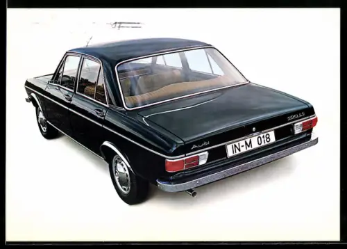 AK Auto Audi 100 LS, Heckansicht, Reklame