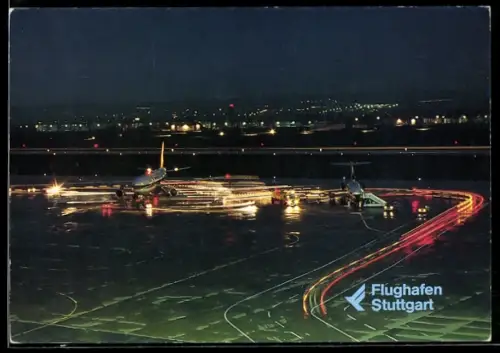 AK Stuttgart, Flughafen bei Nacht