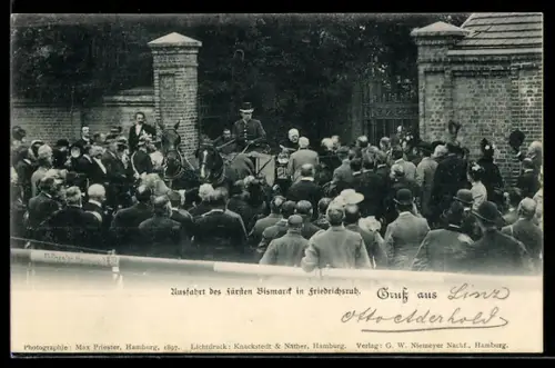 AK Ausfahrt des Fürsten Bismarck in Friedrichsruh