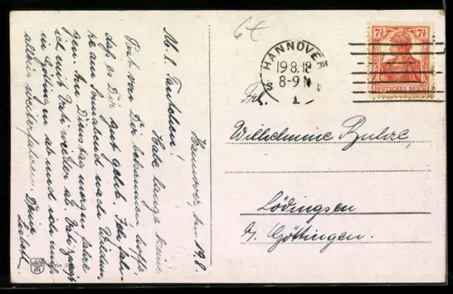 Künstler-AK M. Billing: Rote Rosen in einer Glasschale