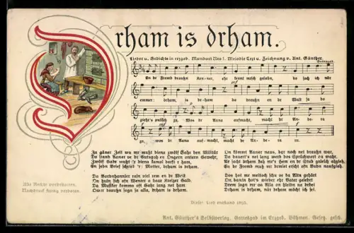 Lied-AK Anton Günther Nr. 1: Drham is drham