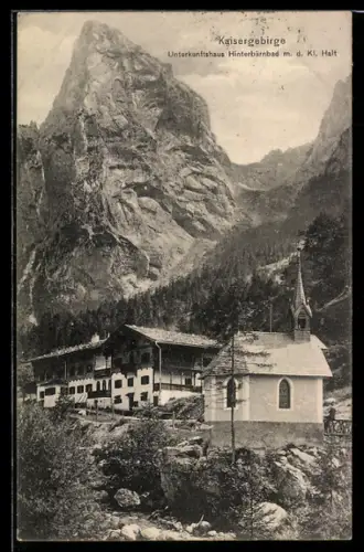 AK Hinterbärnbad, Gasthaus im Kaisergebirge
