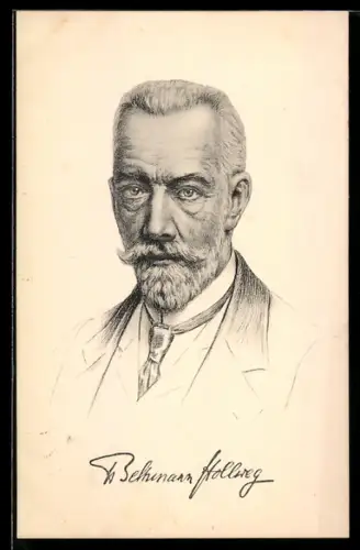 Künstler-AK Portrait des Reichskanzlers von Bethmann Hollweg
