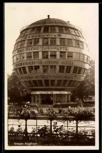 AK Dresden, Ausstellung, Kugelhaus, Art Deco