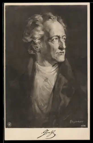 Künstler-AK Fritz Rumpf: Bildnis Johann Wolfgang von Goethe