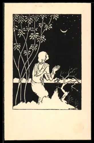 Künstler-AK sign. Rauleder: Betende Frau