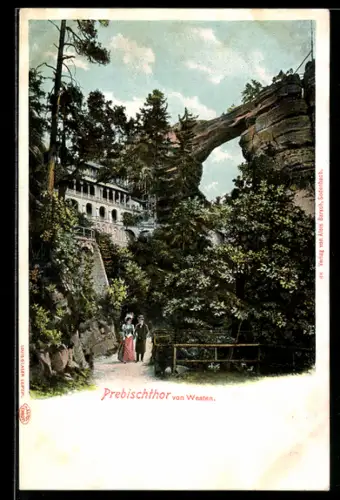 AK Prebischthor, Blick von Westen