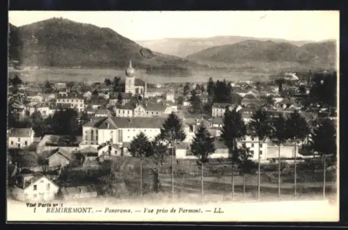 AK Remiremont, Panorama, Vue prise de Parmont