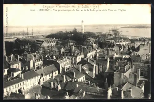 AK Lorient, Vue panoramique du Port et de la Rade, prise de la Tour de l`Eglise