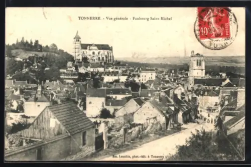 AK Tonnerre, Faubourg Saint-Michel, Vue générale
