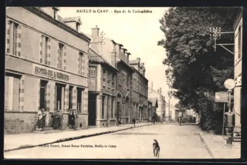 AK Mailly-le-Camp, Rue de la Colombière, Hotel de l`Europe