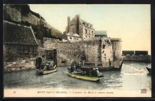 AK Mont-Saint-Michel, L`entrée du Mont à marée haute