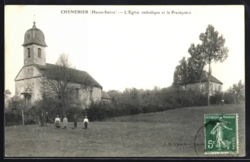 AK Chenebier /Haute-Saône, L`Église catholique et le Presbytère