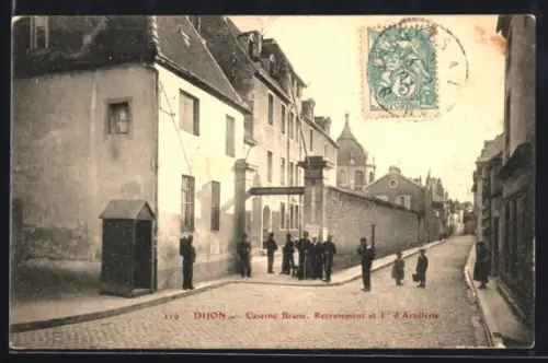 AK Dijon, Caserne Brune, Recrutement et 1er d`Artillerie