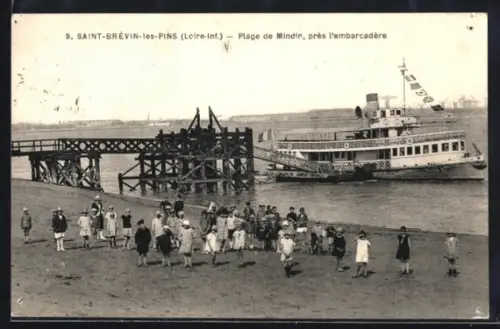 AK Saint-Brévin-les-Pins, Plage de Mindin, près l`embarcadère