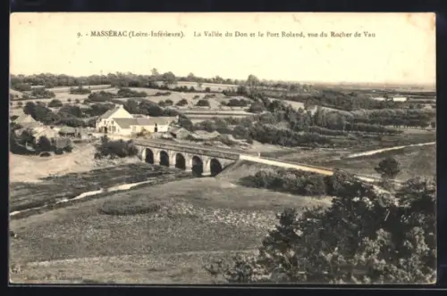 AK Massérac /Loire-Inférieure, La Vallée du Don et le Port Roland, vue du Rocher de Vau