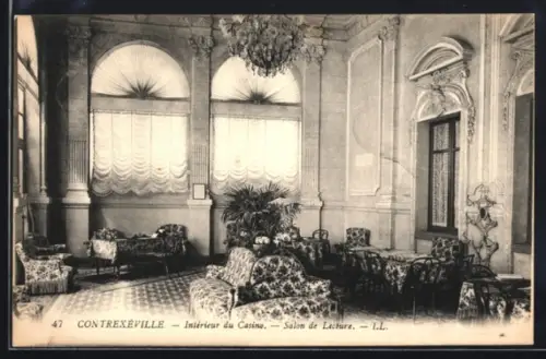 AK Contrexéville, Intérieur du Casino, Salon de Lecture