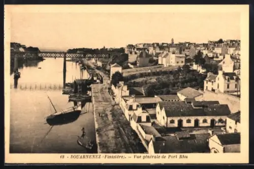 AK Douarnenez /Finistère, Vue générale du Port Rhu