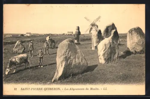 AK Saint-Pierre-Quiberon, Les alignements du Moulin