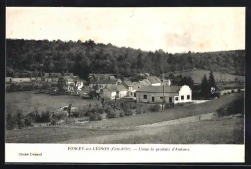 AK Poncey-sur-L`Ignon /Côte-d`Or, Usine de produits d`Amiante