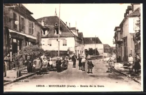 AK Mouchard /Jura, Route de la Gare