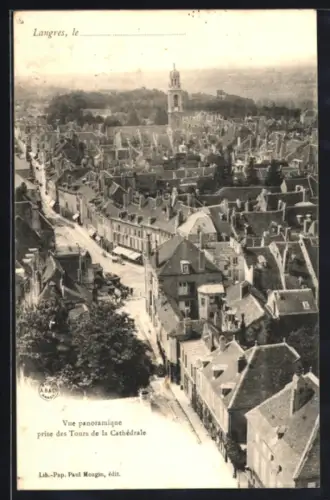 AK Langres, Vue panoramique prise des Tours de la Cathédrale