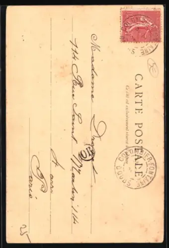 AK Montbéliard, Statue du Colonel Denfert