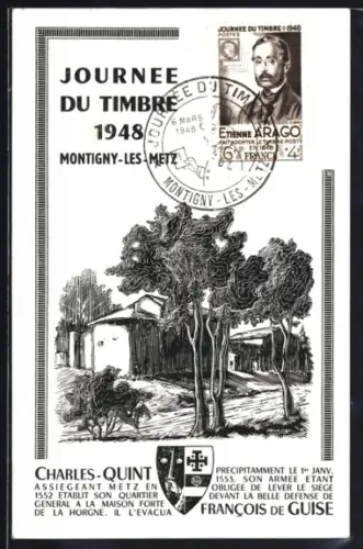 AK Montigny-les-Metz, Journee du Timbre 1948