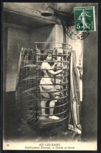 AK Aix-les-Bains, Établissement Thermal, la douche en Cercle