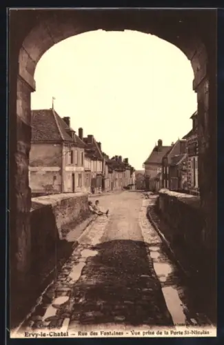 AK Ervy-le-Chatel, Rue des Fontaines