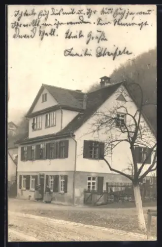 Foto-AK Geislingen /Steige, Haus Streifele mit anliegendem Wald