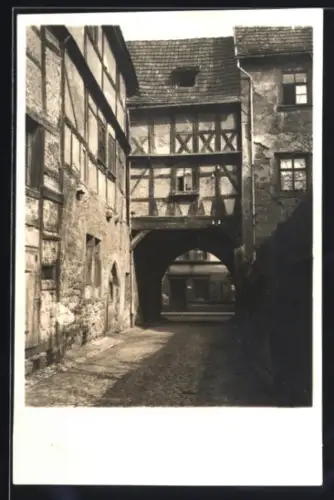 Foto-AK Erfurt, Partie im Altstadthof