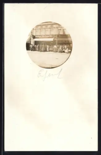 Foto-AK Erfurt, Butterhandlung von Julius Michaelis in der Marktstrasse 39-40