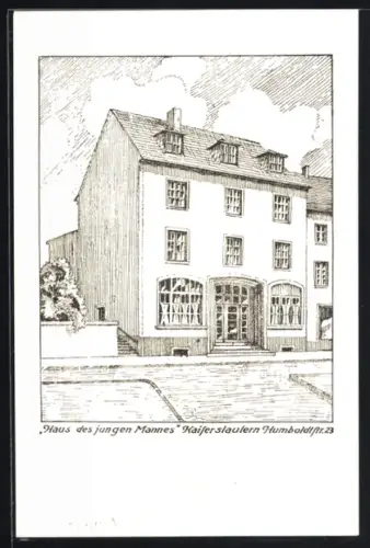 Lithographie Kaiserslautern, Haus des jungen Mannes in der Humboldstrasse 23